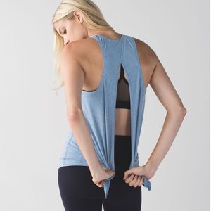 lululemon All Tied Up Tank • Hthrd Blue Denim • 4